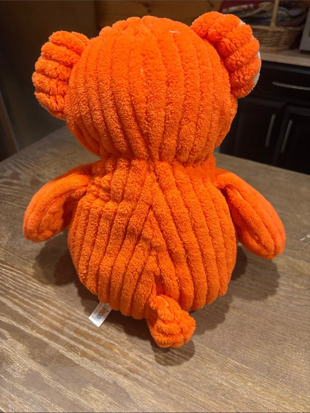 Circo Orange and Cream Plush Corduroy Bear